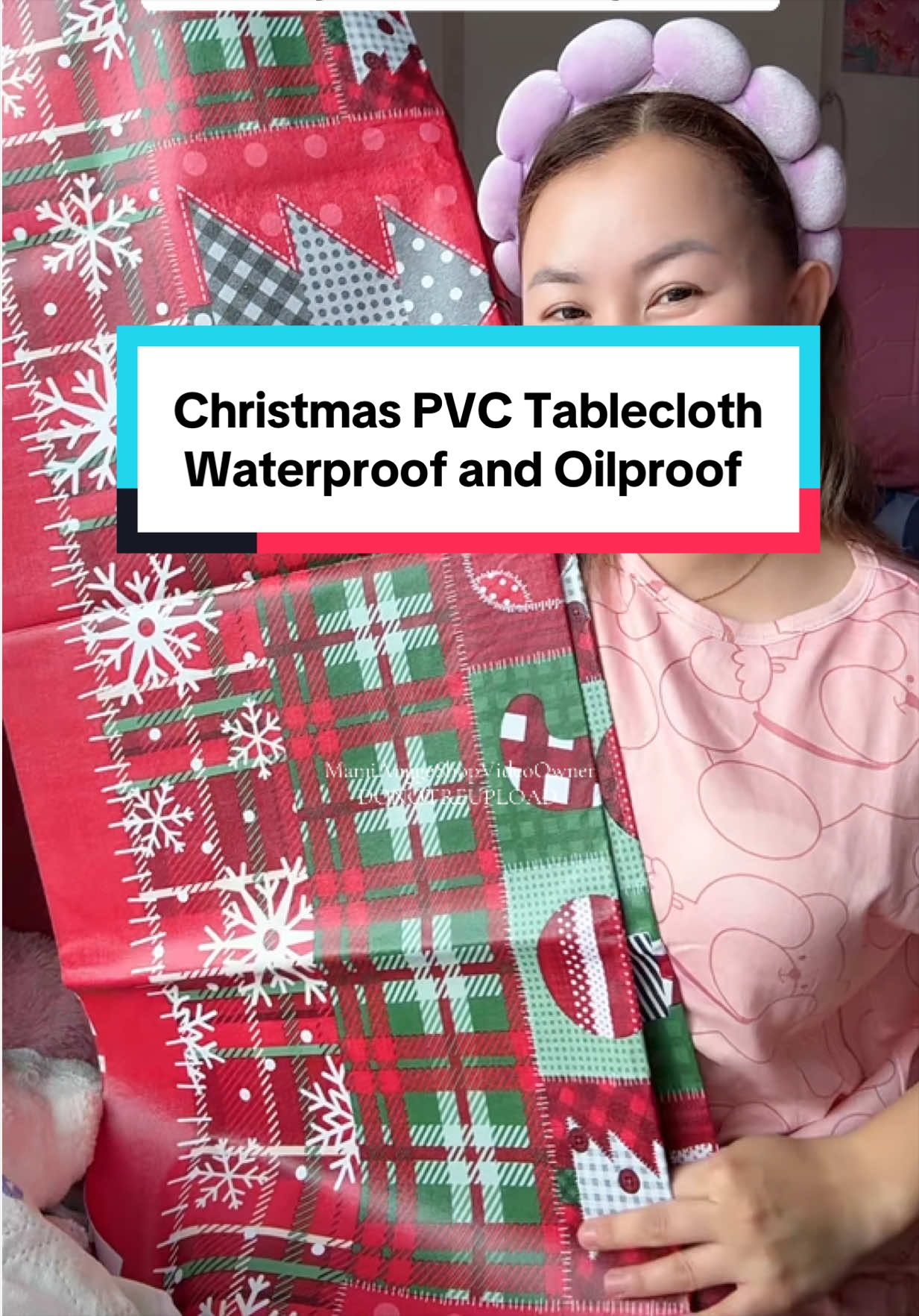 Christmas PVC Tablecloth. Waterproof and Oilproof #tablecover #tablecloth #homedecor #waterproof 
