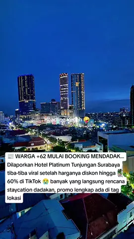 📰 INFORMASI PENTING: Promo hotel sampai 60% masih aktif. Klik tag lokasi untuk booking sekarang juga 📍✨ #hotelplatinumtunjungansurabaya  #funfamilystay #promohotel  #news  #headlinereceh 