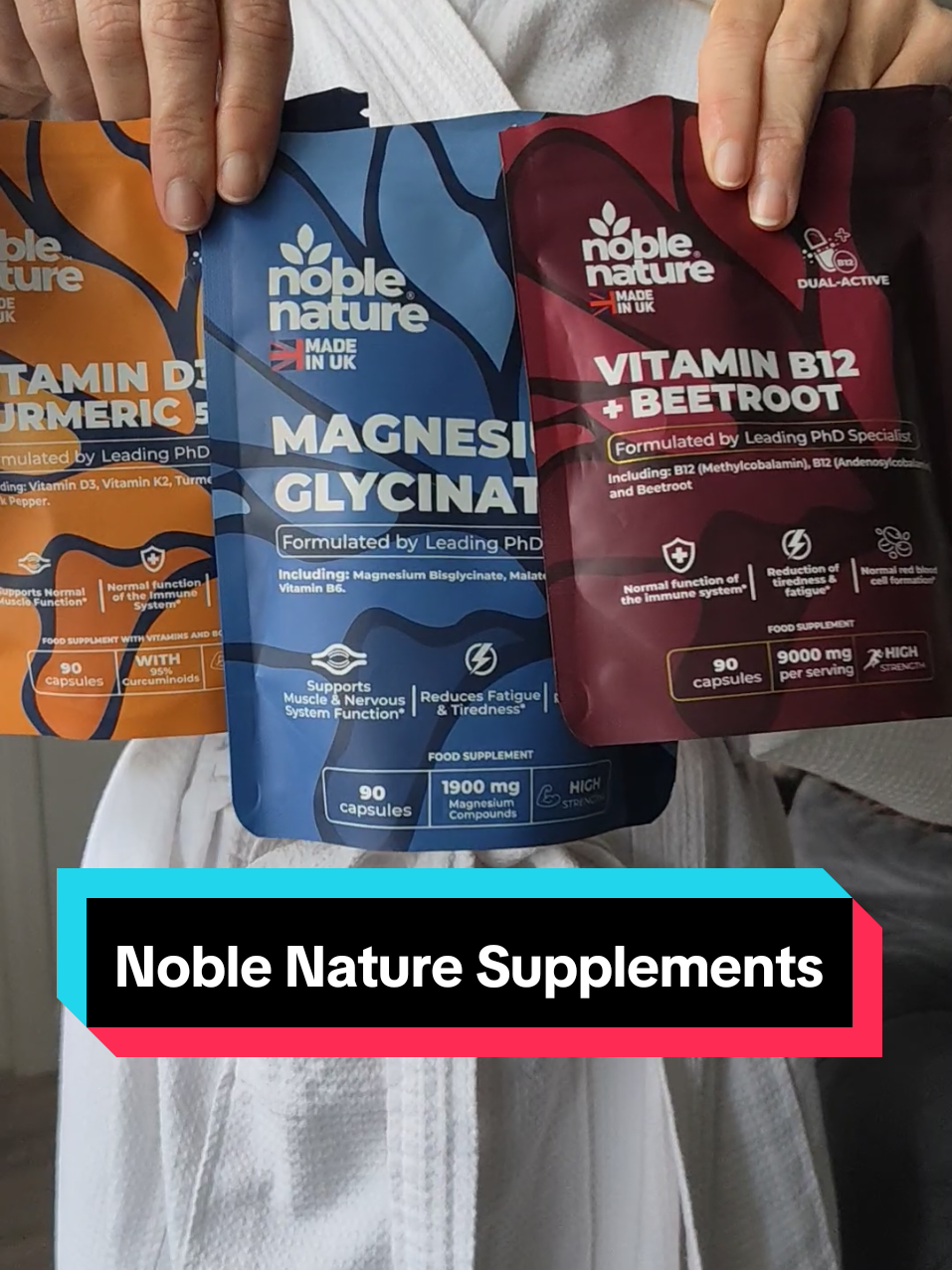 Noble Nature supplements to help give our bodies what they may need #supplementsthatwork #magnesiumglycinate #vitaminb12 #vitamind3 #tiktokmademebuyit 