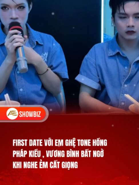 First date với em ghệ tone hồng Pháp Kiểu, Vương Bình bất ngờ khi nghe ẻm cất giọng #showbiz #aeshowbiz #viral #vuongbinh #phapkieu #tinhhasayhi