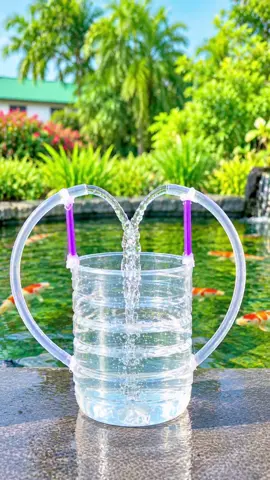unlimited water fountain ideas for free  #FYP #ViralVideo #5minutescrafts #waterpump #nature 