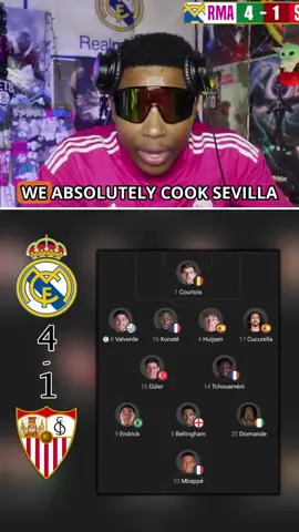 REAL MADRID VS SEVILLA PLAYER RATINGS 🤩 #realmadrid #playerratings #halamadrid #laliga #footballnews 