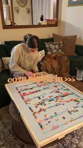 there’s no better way to spend my night than listening to an audiobook while working on a puzzle 🧩📚🕯️ @All4jigOfficial - - - #puzzleboard #puzzletable #all4jigpartner #autumn #BookTok 