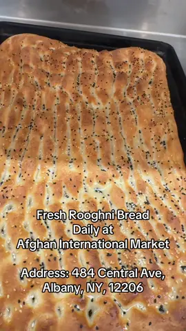 Fresh Rooghni Bread is ready! 🍞✨ Stop by Afghan International Market and bring home a taste of Afghan tradition. 📍 484 Central Ave, Space 2, Albany, NY — behind Family Dollar. #AfghanBread #RooghniBread #AfghanInternationalMarket #AlbanyNY