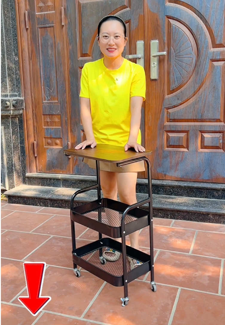 Kệ đa năng 3 tầng mặt bàn gỗ mdf#kedanang3tang #kedanangcobanhxe #kedanang3tangcobanhxe #xuhuong #hoanhienhau89 