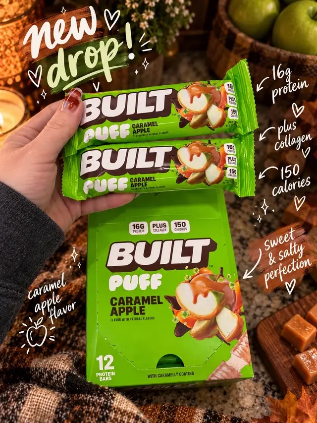 This is a limited drop & it’s sooo good! The caramel apple is prob my fave!  #caramelapples #builtbar #builtpuffbars #tiktokshopblackfriday #tiktokshopcybermonday 