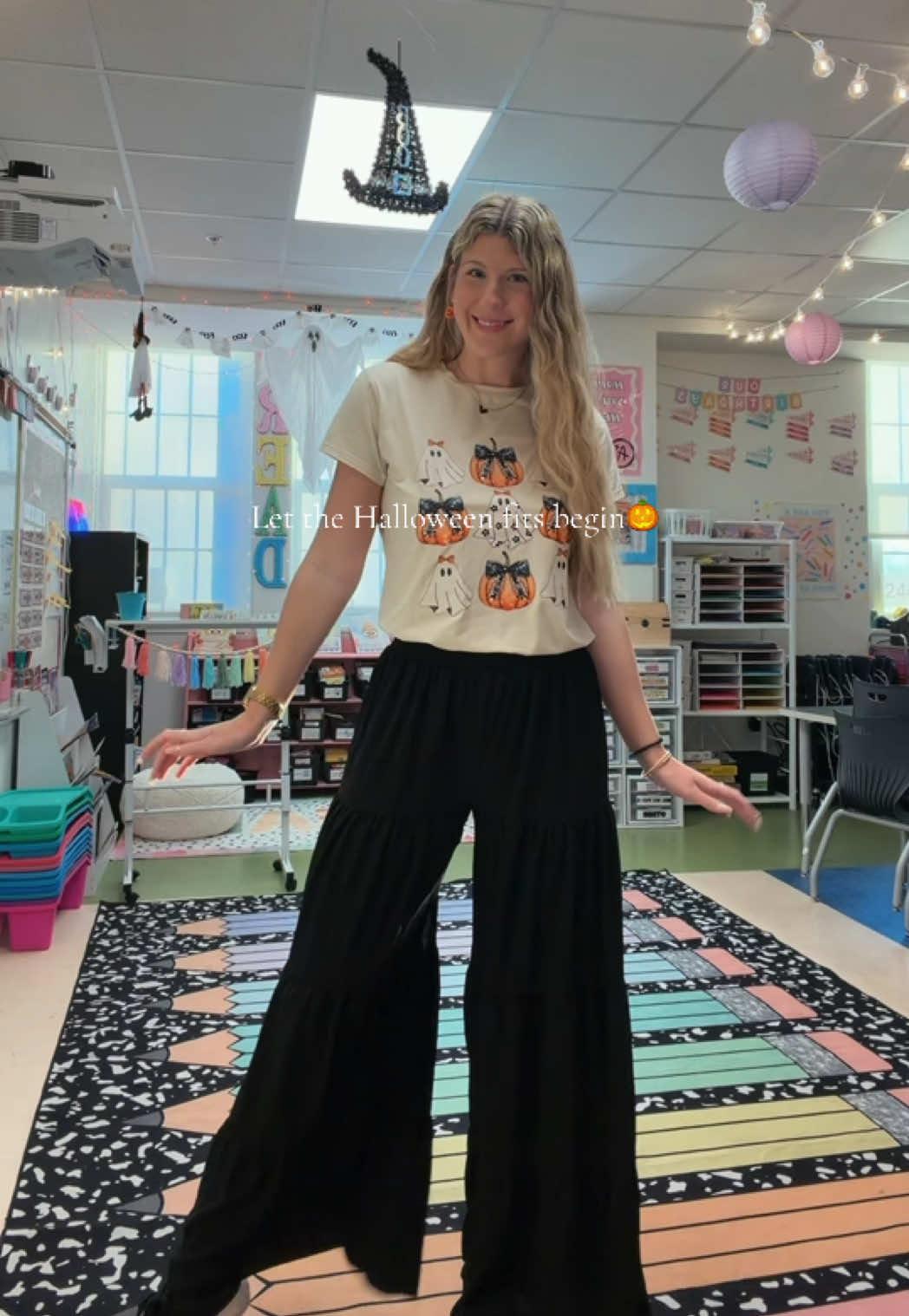 Love me some Halloween fits!! Stay tuned for what I wear the rest of the week!🎃 #teachersoftiktok #halloweenfashion #halloweenfit #teacheroutfit #teacherootd 