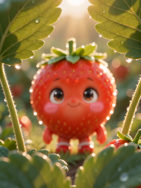 Sunny little moments make life sweet 🍓 #GoodVibes #naturelovers #cuteanimation #peaceful #RelaxingContent