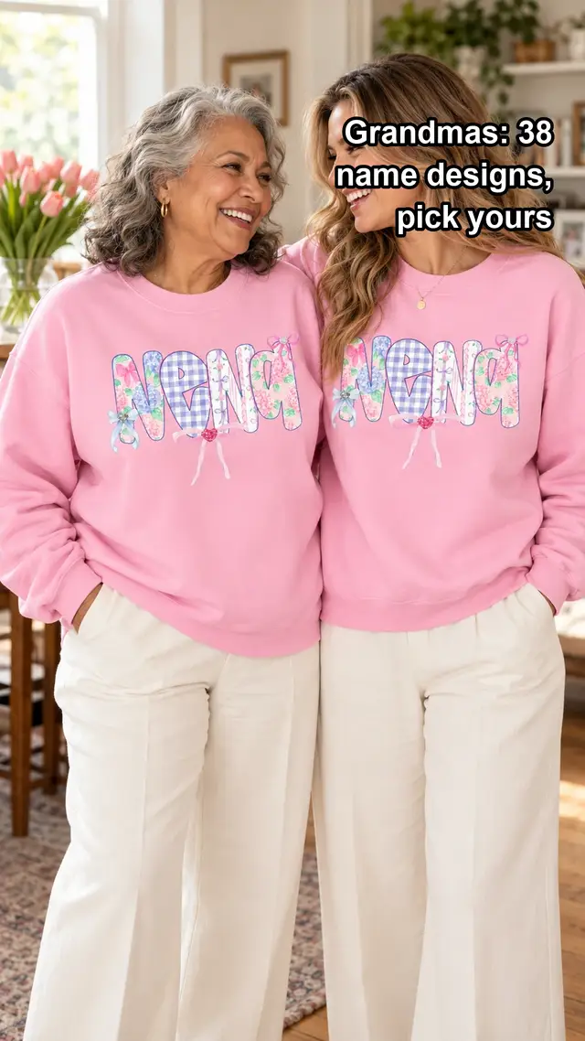 Your sweetest personalized grandma gift is here! #fallfashion #grandmagift #customsweatshirt #coquette #zerogavsyndicate_pjazg