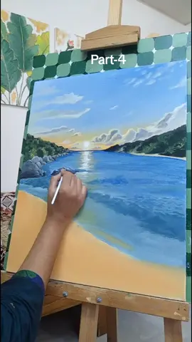 Landscape painting.. Part- 4 #foryoupage #artistsoftiktok #handpainting #handpainting #viralvideo 