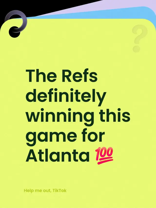 The Refs definitely winning this game for Atlanta 💯