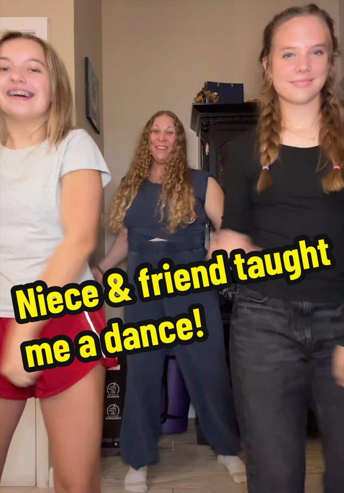 My niece and her friend taught me a new TikTok dance! They picked an easy one for me, thank goodness. We had so much fun!! #dancetrend 