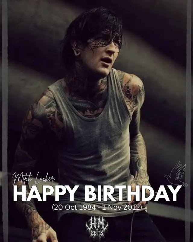 Hoy, 20 de octubre, Mitch Lucker habría cumplido 42 años. Una voz que marcó la historia del deathcore y cuyo legado sigue vivo a través de su música. 🕊️🖤 . . . #mitchlucker #suicidesilenceband #hmedits #deathcore #metalmusic 