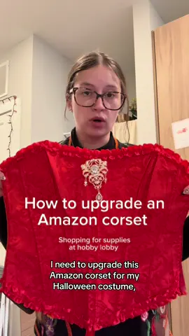 Part 1 of upgrading my Amazon corset for my Halloween costume. First step is shopping for the supplies. Next we need to attach all this fabric and ribbon!! #halloween #hobbylobby #hallowencostume #DIY #shopping 