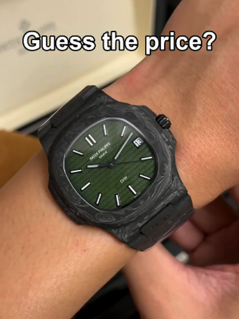 PP Nautilus Carbon on the wrist. Guess the price? Comment below watch watches watchtok wristcheck patek