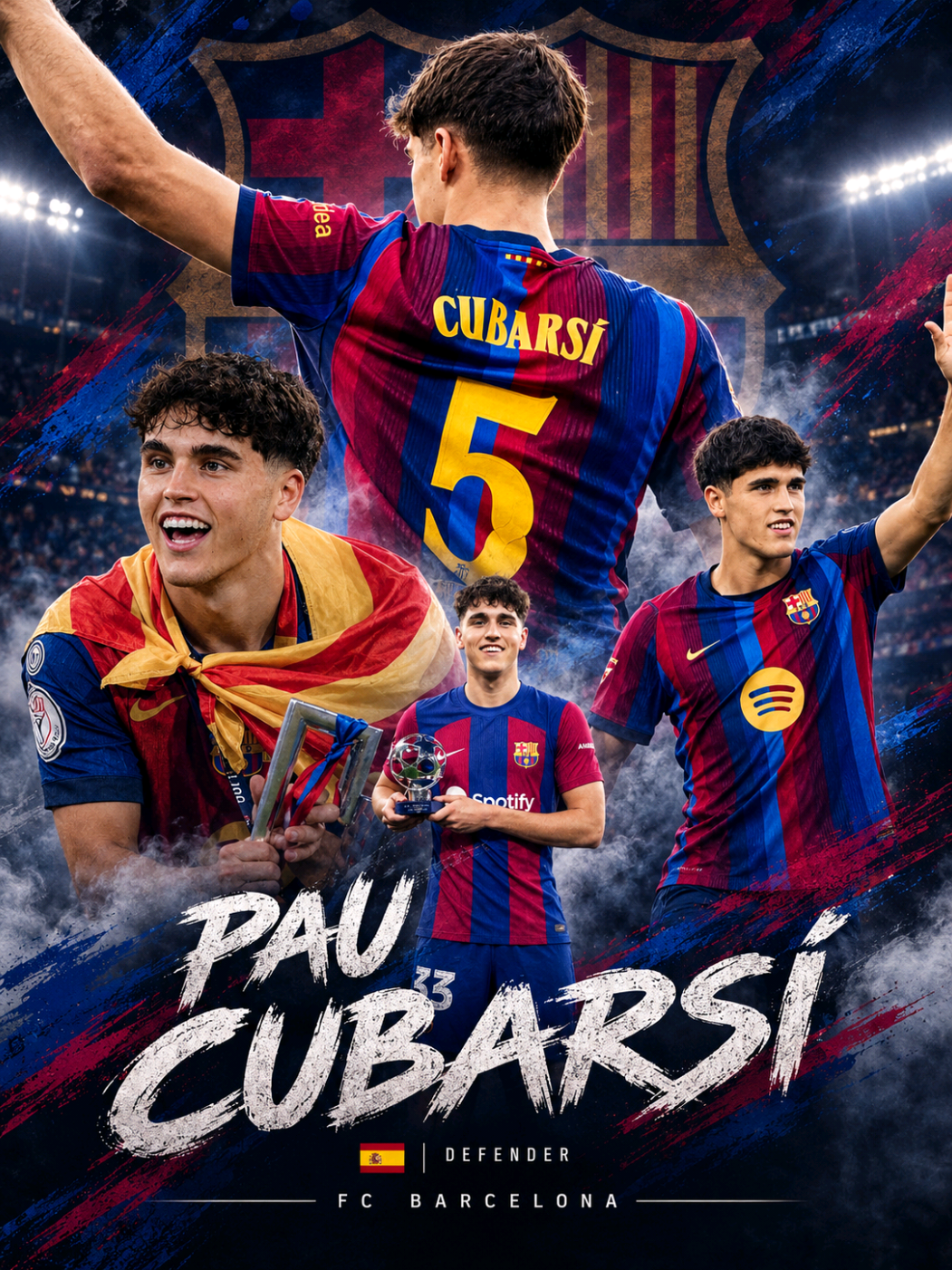 Pau Cubarsi 🇪🇦 Tài năng trẻ đắt giá của Barcelona 😱  #football #bongda #paucubarsi 
