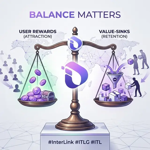 Balance matters: enough rewards to attract users, enough value-sinks to keep the economy healthy. ⚖️ #InterLink #ITLG #ITL