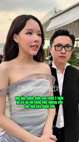 Mẹ bỉm Jimin sinh con xong 2 tuần đã trở lại với công việc nhưng vẫn còn 4kg nữa đang chờ #hiwon #jimin #hiwonmakeup #vietdailylife 