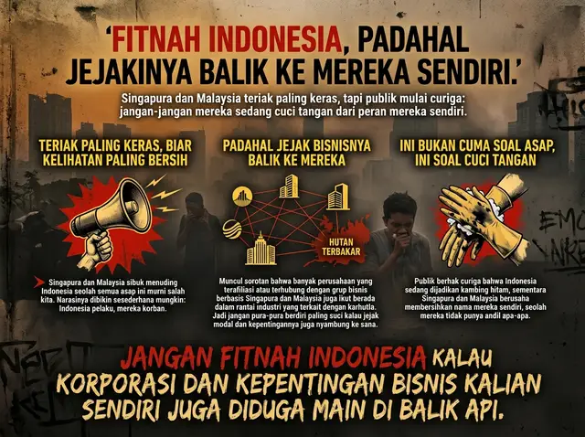 bukannya tanggung jawab malah cuci tangan🙂💔 #karhutla #singapur #malaysia