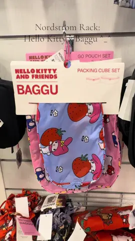 RUN GIRLS!!! still debating between the packing cube or laptop sleeve  #hellokittyandfriends #hellokitty #baggu 