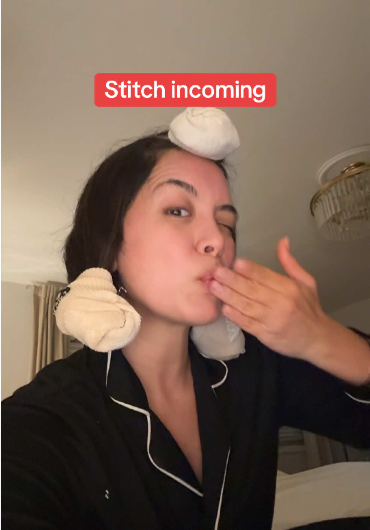 #stitch with @Hannah🎀 the things us girls do😭😂🤭I’ll be back to report on this in a few hours💤 Goodnight my girls! Xx  heartless curls, sock curls, beauty, over 40 