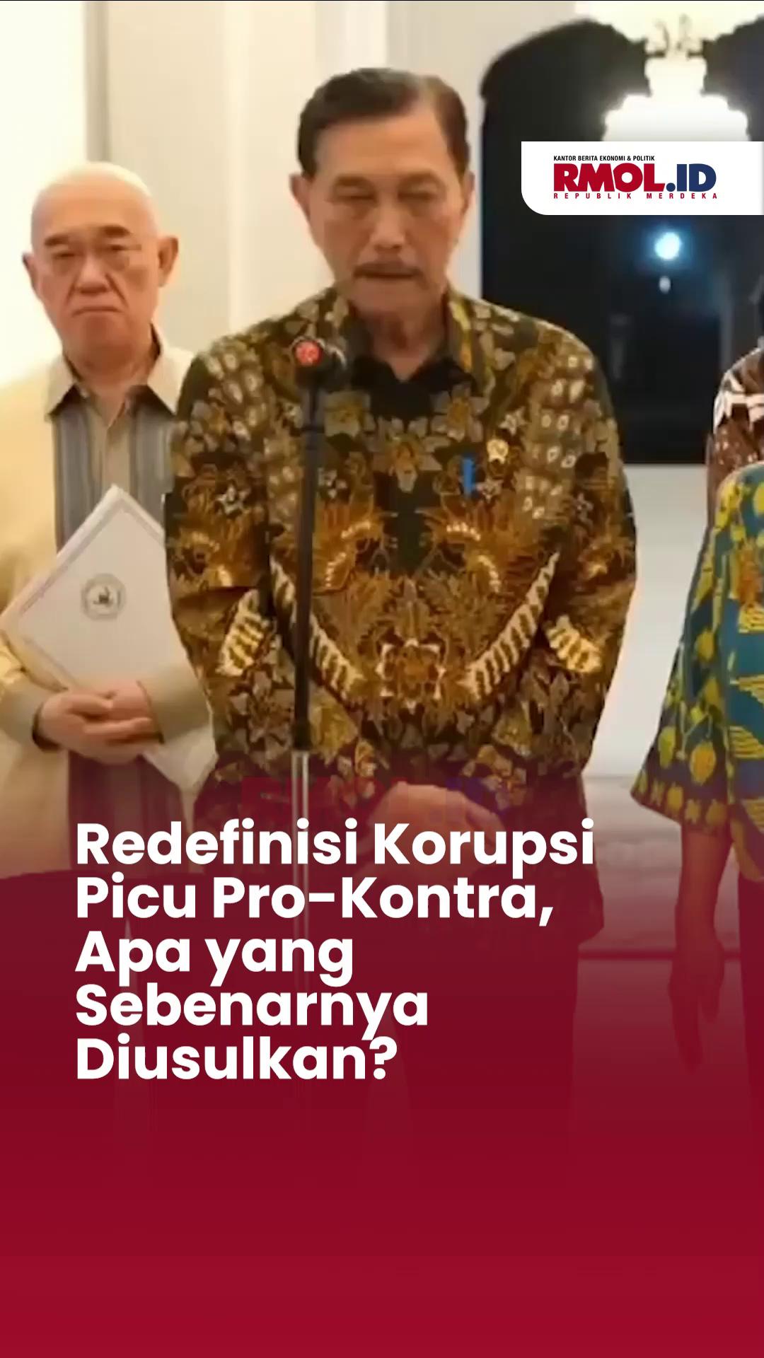 Usulan redefinisi korupsi dari DEN memicu perdebatan. Luhut menegaskan unsur kerugian negara tidak akan dihapus. Pemerintah menyatakan usulan tersebut akan dibahas lebih lanjut. KPK dan sejumlah anggota DPR mengingatkan pentingnya menjaga cakupan tindak pidana korupsi. Tantangannya adalah memperkuat kepastian hukum tanpa melemahkan pemberantasan korupsi. Bagaimana menurut kamu? Creative Video: Sarah Alifia #Rmol #republikmerdeka #republikmerdekaonline