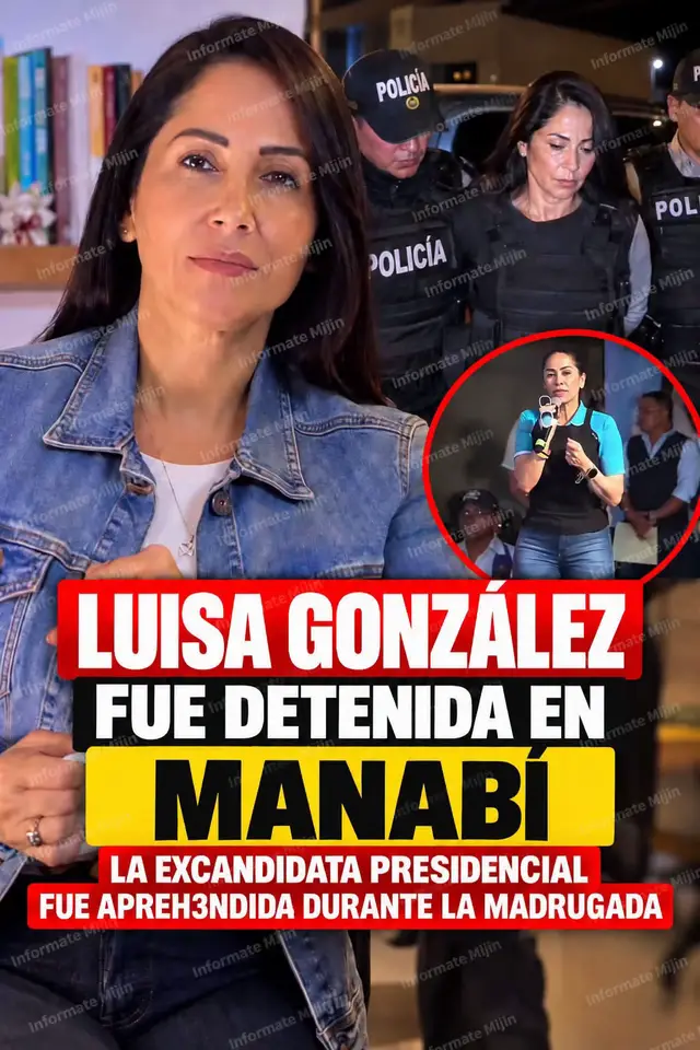 🔴ÚLTIMAHORA | La excandidata presidencial Luisa González fue detenid4 durante la madrugada de este jueves 22 de octubre de 2026, en la parroquia Canuto, cantón Chone, provincia de Manabí. Según report3s policiales, el procedimiento fue ejecutado por una unidad investigativa de Quito. La Fiscalía informó que realizó operativ0s en Manabí y Pichincha para detener a tres personas investigadas por presunto lav4do de activos, dentro del denominado caso Laberint0, relacionado con posibles irregularidades en el financiami3nto polític0 y gastos de publicidad de la campaña presidencial de 2023. Las personas investigadas mantienen su presunción de inocencia mientras avanzan las diligencias judicial3s. 🇪🇨
