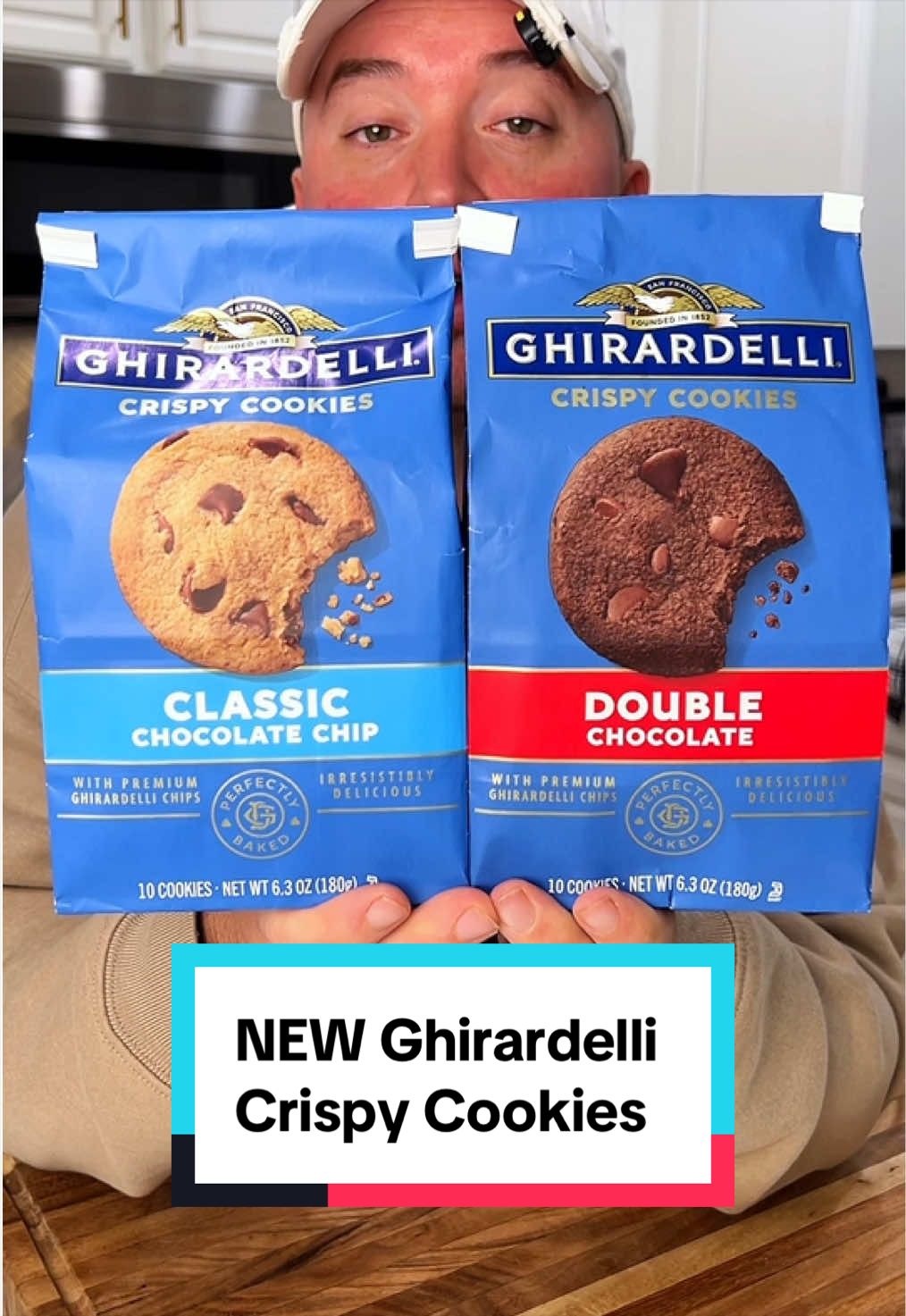 Trying the NEW Ghirardelli Crispy Cookies 🍪 #cookies #chocolate #snacks #walmartfinds #tastetest 