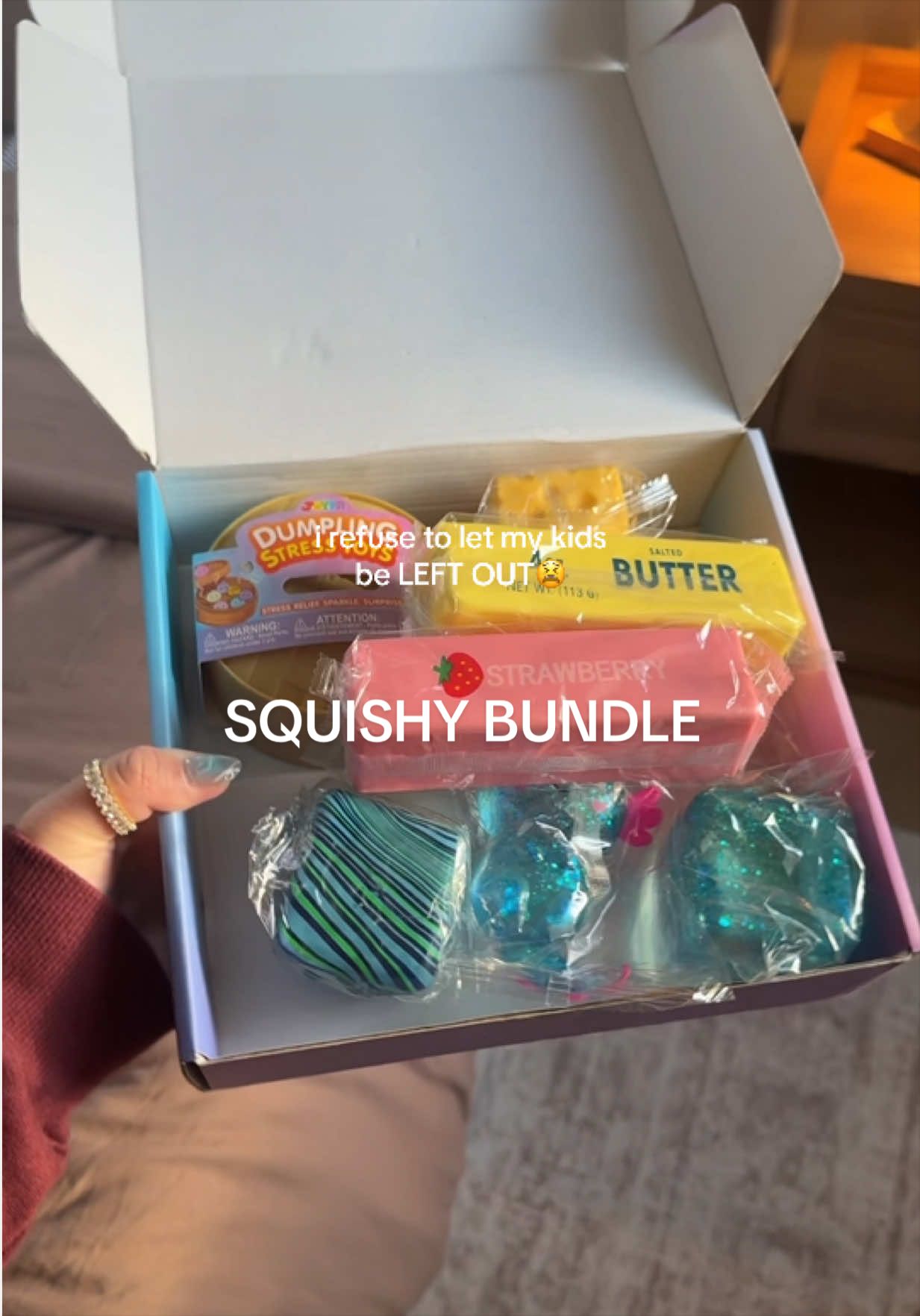 can’t believe it comes with allll these🤭 #squishy #christmasgifts #giftsforkids #stockingstufferideas 