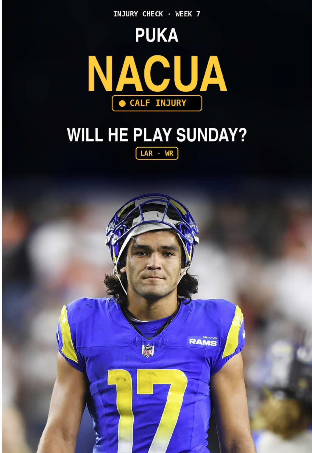 Puka Nacua calf update #rams 