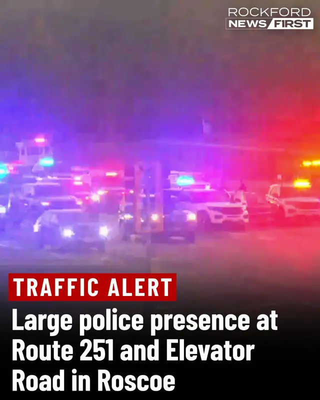 Drivers should avoid the area of Route 251 and Elevator Road in Roscoe due to a large police presence.