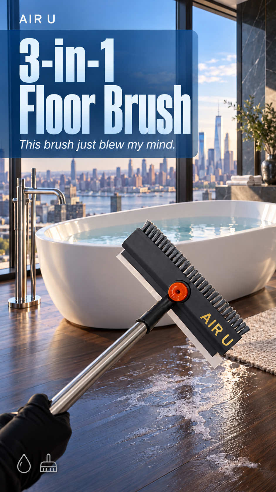 No need to worry about cleaning the bathtub #homehacks #CleanTok #tiktokshopmademebuyit #scrubbrush #satisfyingvideo 