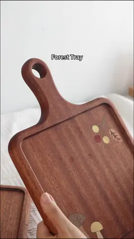 Calm Woodland Vibes — Tray For Cups & Snacks #NatureDecor #TeaCorner #WoodenDecor