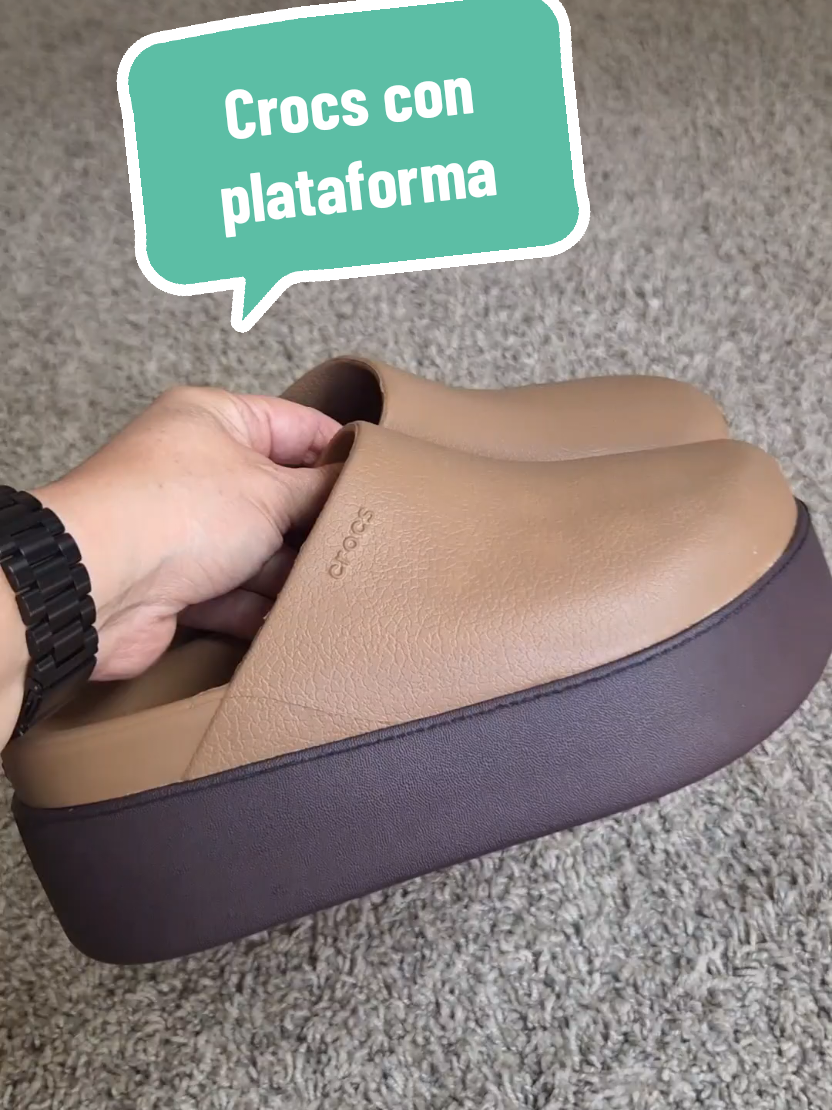 Zapatos Crocs con plataforma, tipo sandalias, livianas, antideslizantes, la talla corre exacta 👌 #crocsplatformsandals #sandaliascrocs #crocsplatform #TiktokShopBlackFriday #DiscoverYourGift 