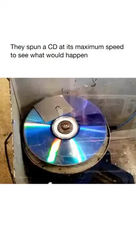 A CD can spin so fast that it completely shatters, even though it looks like a solid piece of plastic. At extreme speeds, the disc experiences more stress than it can handle. As the CD spins faster, stress builds inside the plastic, especially around small cracks. Eventually, one weak spot can cause the entire disc to break apart in a fraction of a second. When it shatters, sharp fragments fly outward at high speeds because of the energy stored in its rotation. The same forces affect turbines and other high-speed machines, which engineers must carefully design to withstand extreme speeds.