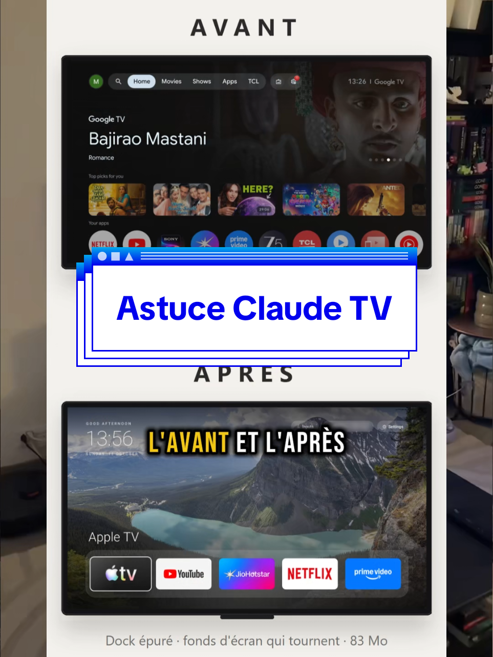 Claude peut “hacker” une télé pour la rendre plus rapide ?? Le prompt et le projet sont ici : github.com/mihirgupta0900/tv-home ⚠️ Ça marche seulement sur les télés Android TV et Google TV #tv #android #claude #astuce #television 