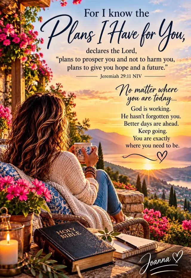 Whatever you’re facing today, remember that God hasn’t forgotten you. ❤️ Even when the road seems uncertain and your prayers feel unanswered, trust that God is still working. His timing is perfect, His love never fails, and His plans are filled with hope. Jeremiah 29:11 reminds us that God has plans to give us hope and a future. 🙏 Keep praying. Keep believing. And never lose hope. If this message touched your heart, type AMEN in the comments and share it with someone who needs encouragement today. ❤️ #Jeremiah2911 #TrustGod #FaithOverFear #GodsPromises #ChristianEncouragement