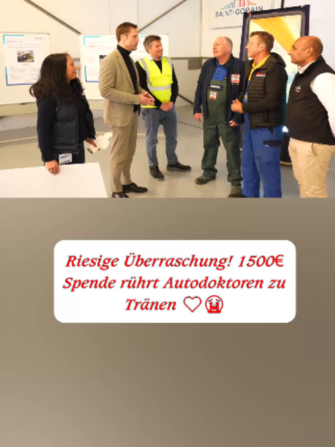 Riesige Überraschung! 1500€ Spende rührt Autodoktoren zu Tränen ❤️😭 #ueberraschung  #spende  #autodoktoren  #emotionen  #guterzweck