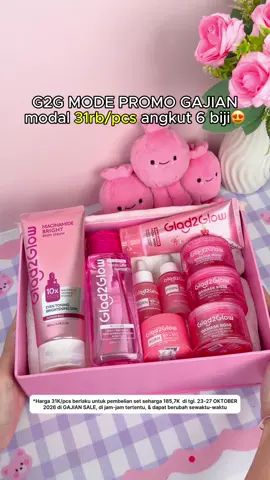 💃 G2G GAJIAN SALE! Kapan lagi bisa glowing tanpa bikin dompet boncos?! 😱😆 Cuss join di TikTok Live G2G sekarang 😍🥰 #g2g #5pcsglowingset #kulitkusam #mencerahkan #skincare        