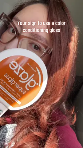 There’s also other options to enhance your natural hair color. I used copper crush. #glazesupergloss #colorconditioner #hairgloss #copperbrownhair #copperhair 