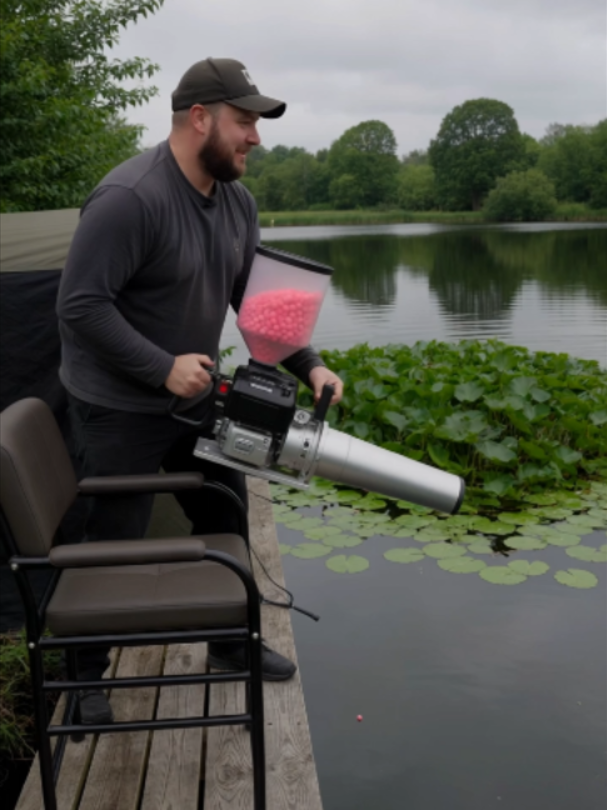 Paintball boilie launcher goes rogue! 🎯💥🎣 #CarpFishing #angling #carpfishinguk #carpy #carpfishing #fishingtiktoks #carp #fishing