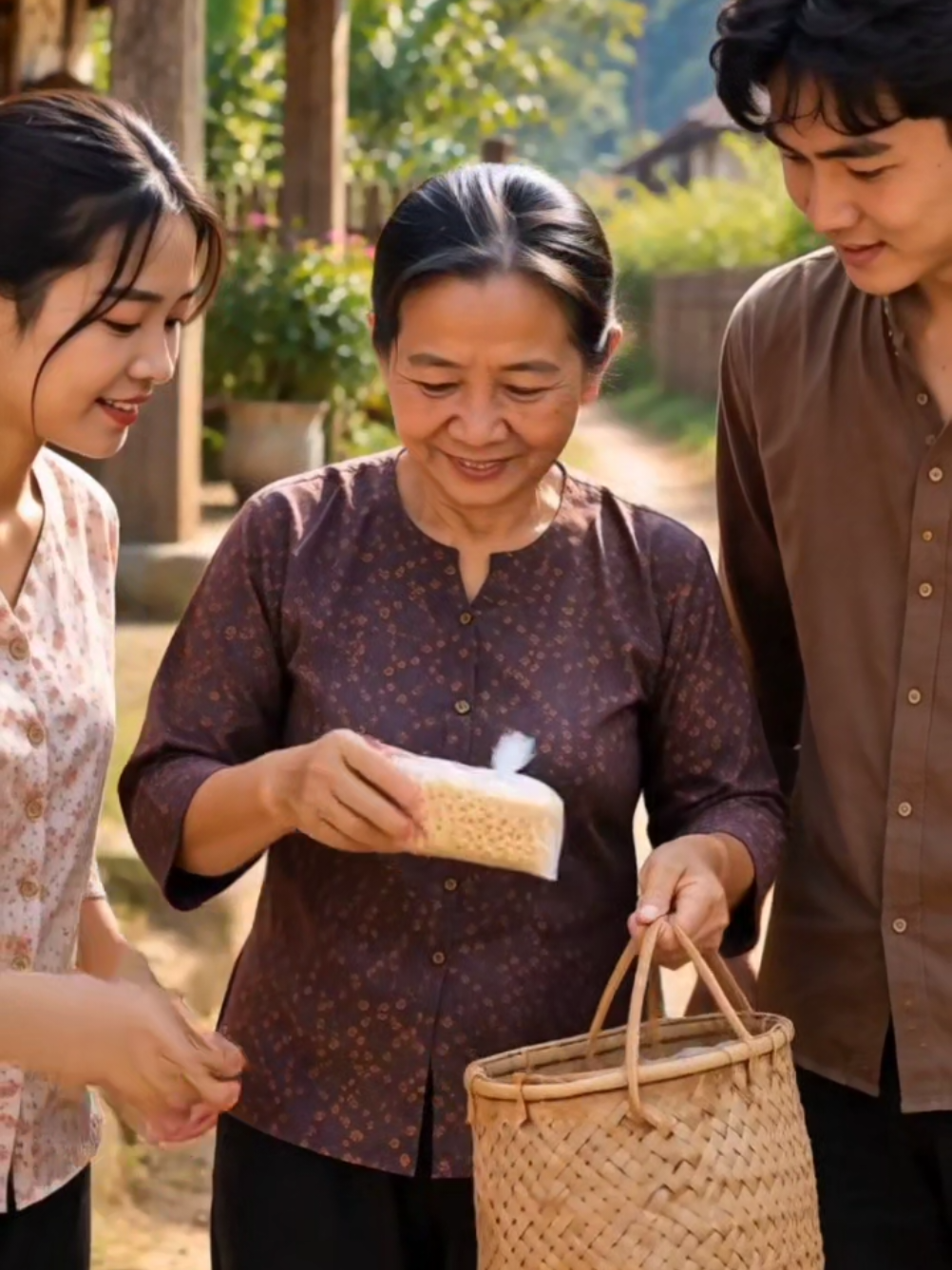 Bài đăng 39. Bà đi chợ về rồi ! #ba #dicho #muaqua