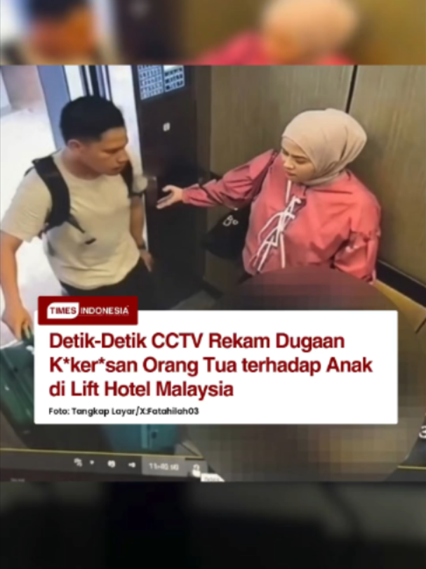 Rekaman CCTV yang memperlihatkan dugaan kekerasan fisik terhadap seorang anak di dalam lift hotel di Malaysia viral di media sosial dan menuai kecaman dari warganet. Pasangan yang diduga merupakan warga negara Indonesia (WNI) itu terlihat melakukan tindakan fisik terhadap anak mereka. Dalam rekaman tersebut, sang ibu terlihat memarahi dan melakukan tindakan fisik terhadap anak yang berada di dalam stroller. Sang ayah juga terlihat menendang kereta dorong tersebut, sebelum sang ibu diduga menarik anak hingga terjatuh di lantai lift. Aksi itu disebut kembali berlanjut ketika sang ibu diduga menyentil telinga anak dengan keras. Peristiwa ini kembali menjadi sorotan mengenai pentingnya perlindungan anak dan pola pengasuhan tanpa kekerasan, baik secara fisik maupun emosional. Meski rekaman tersebut memicu kemarahan publik, masyarakat diimbau menunggu keterangan resmi dari pihak berwenang serta tidak menyebarkan identitas atau informasi pribadi yang belum terverifikasi. Bagaimana menurut Anda, langkah apa yang perlu dilakukan untuk memastikan keselamatan anak dalam kasus dugaan kekerasan seperti ini? AN #perlindungananak #dugaankekerasan #cctvviral #wnidimalaysia #kekerasananak #hakanak #polapengasuhan