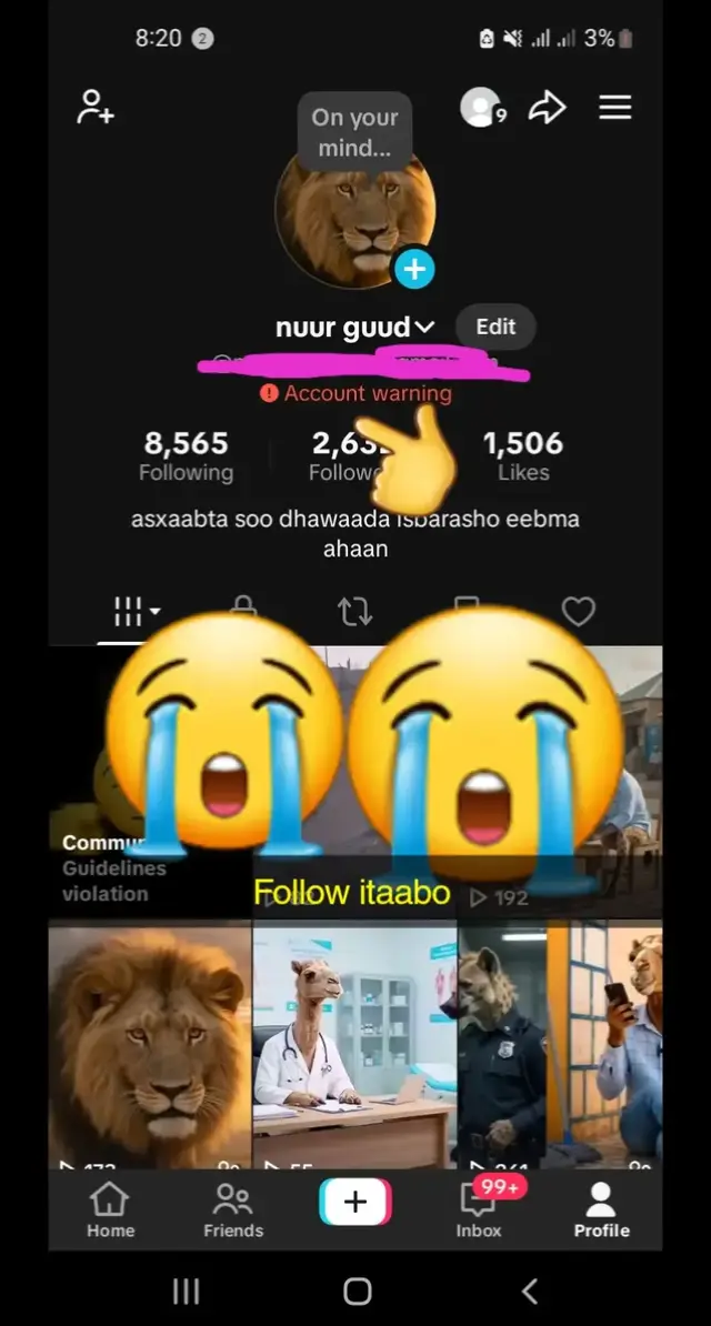 😭😭😭😭😭😭😭😭 tiktokgay gaalka  kudhegan waxle iitaabo walaal👋