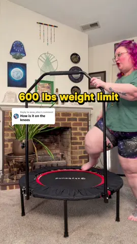 Replying to @wow_alley Cardio doesn't have to mean running, jumping on hard floors, or doing workouts you dread! 💜 This rebounder has a 600 lb weight limit and is a fun, low-impact way to get your body moving right at home! Because movement should be accessible to more bodies! 🙌 #plussizefitness #rebounding #joyfulmovement #tiktokshopblackfriday #tiktokshopcybermonday low impact workout  