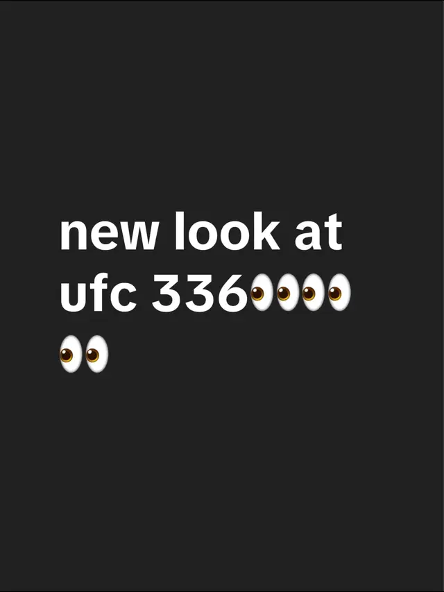 new look at ufc 336👀👀👀 #UFC #fyp #ufc336 #joshuavan #carlosprates 