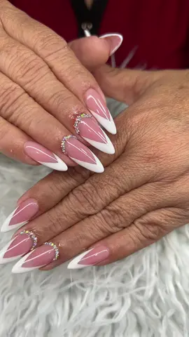 Frenchies 😍🤍 #Bling #French #nails💅 