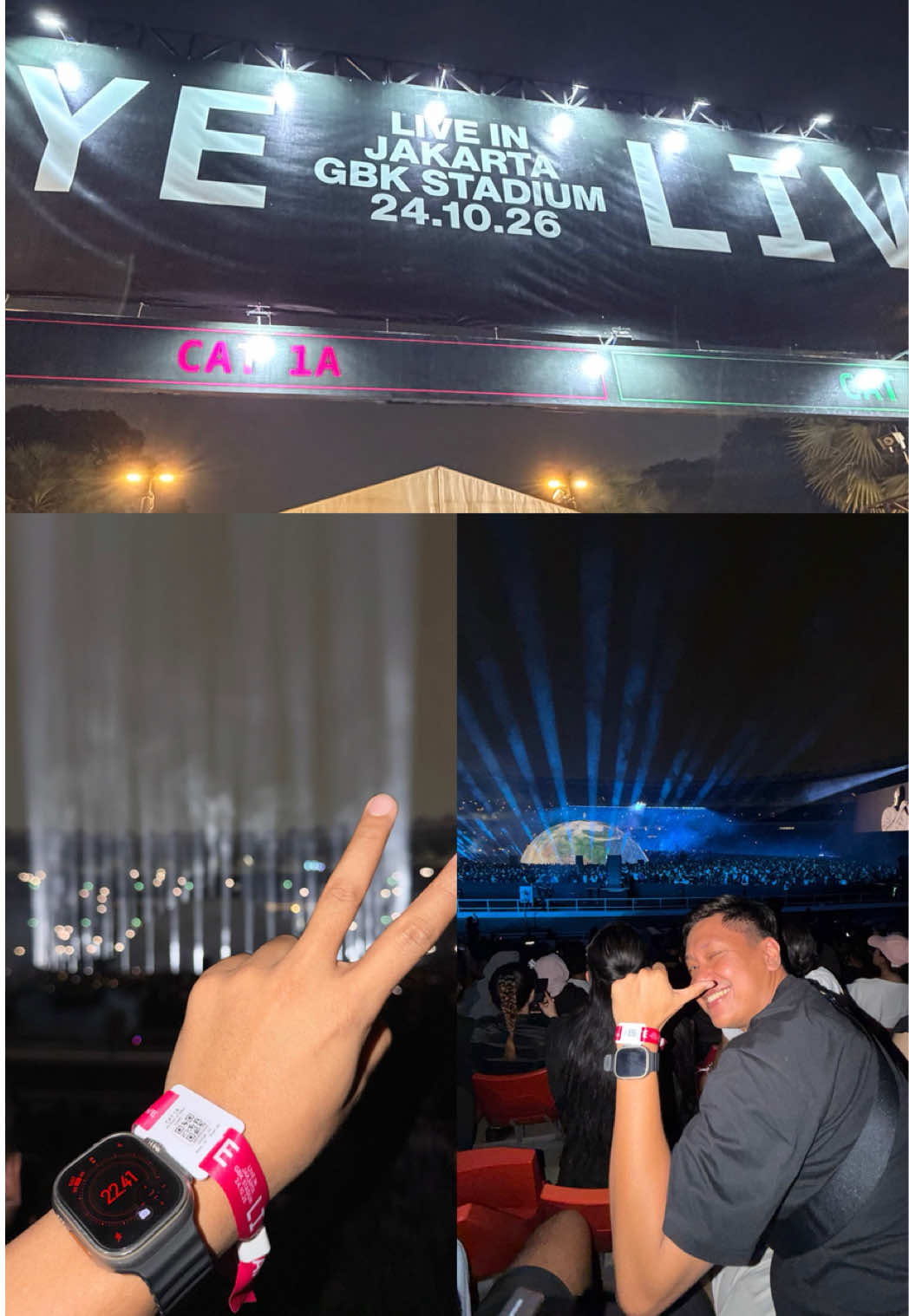 When lights become art and the stage becomes a whole different universe ✨🌌 Not just a concert, but a whole visual experience 🔥✨ Massive stage, insane lighting, lasers everywhere, and a vibe you had to experience yourself. Ye live in Jakarta, 24.10.26. #YELiveInJakarta #KanyeWest #concertvibes #visualexperience #gbkstadium 
