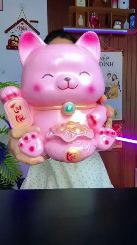 HEO ĐẤT MÈO TÀI LỘC ÔM HŨ TIỀN C22cm#heodattietkiem 