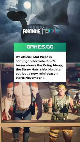 It's official: Mid Piece is coming to Fortnite 🏴‍☠️👒 Which Straw Hat do you want first? #fortnite #onepiece #anime #epicgames #gaming